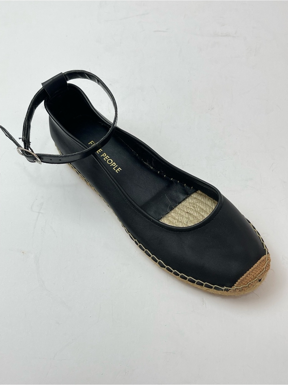 Free People Mason Ballet Espadrille Flats Ankle Strap black Size US 9 EU 40